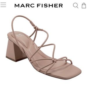Marc fisher nude strappy block heels
